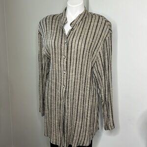 Pebble Rayon Gray and Black Tunic Large